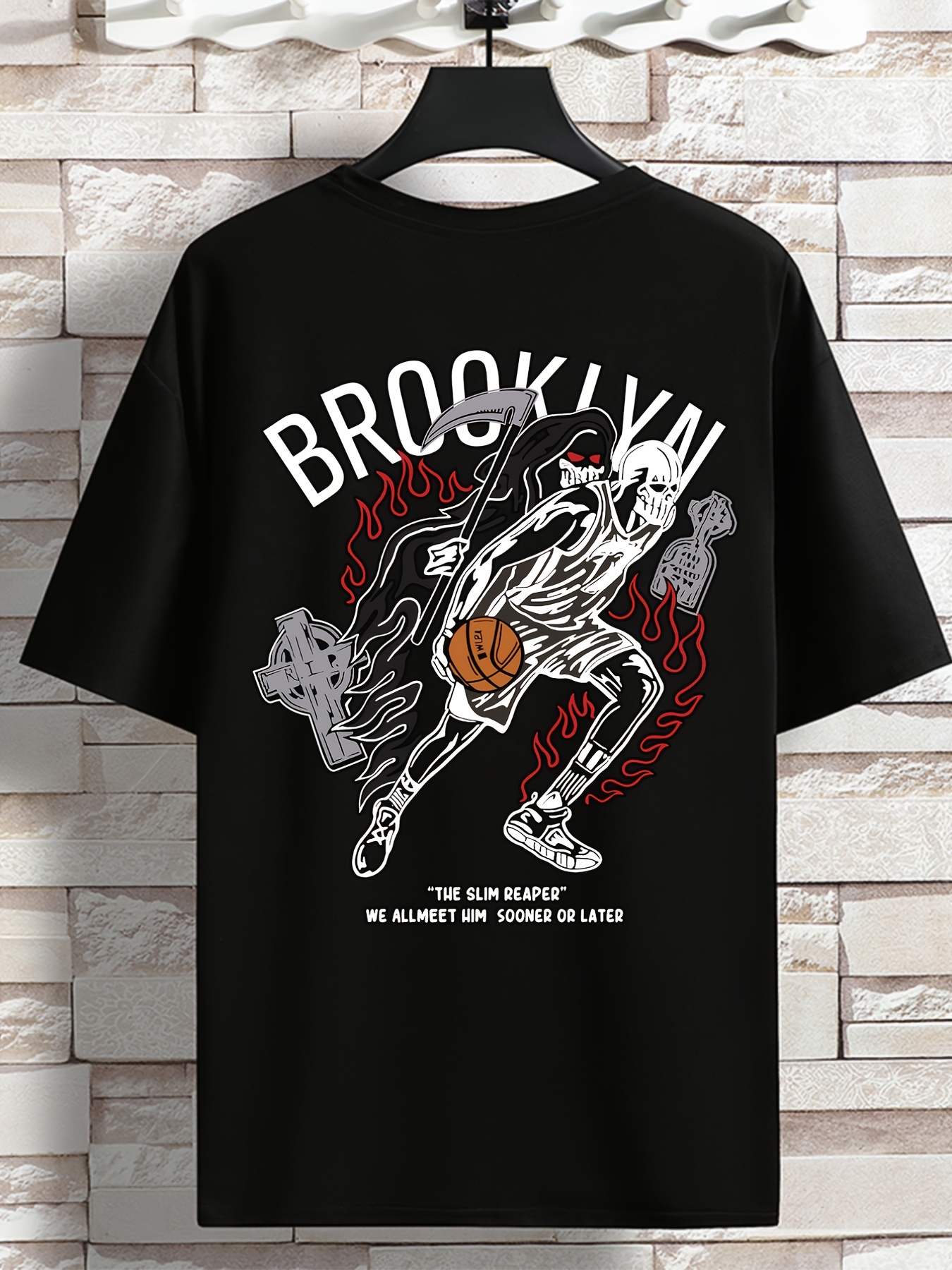 Oversized Bronx Basketball Print T-Shirt