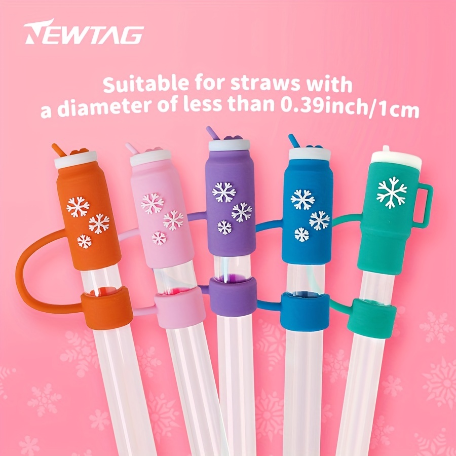 Dustproof Silicone Straw Cover For Straws, Reusable Cute Cartoon Drinking  Straw Plugs For Tumbler Straw - Temu
