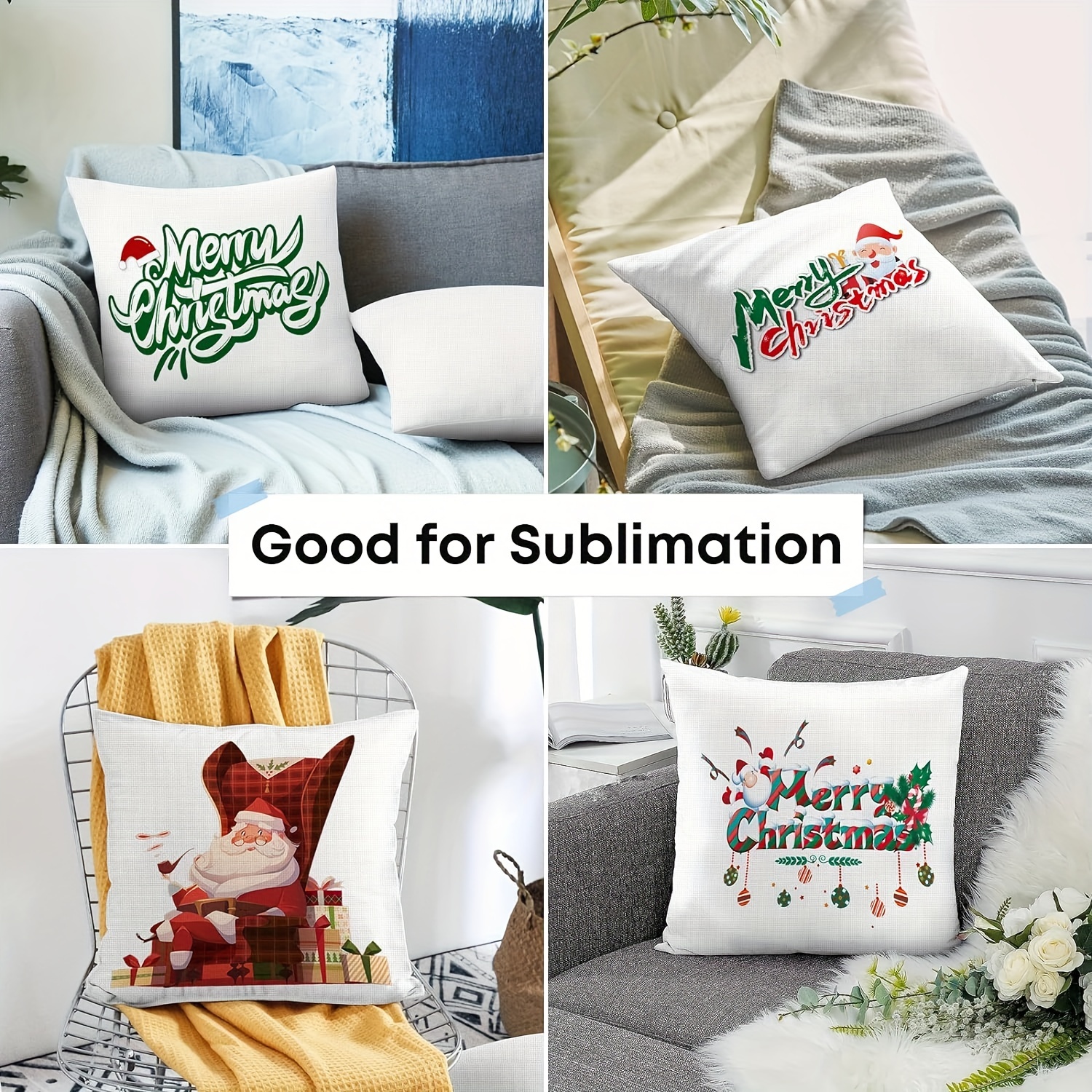 Sublimation Blanks Linen Pillow Cases Cushion Cover Throw - Temu