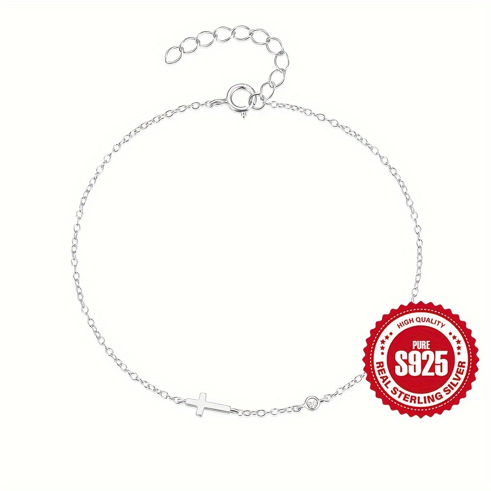 Collier Argent 925 Zirconium - Chaîne Fantaisie Femme Hypoallergénique - Pendentif Perle élégant Pour Cadeau