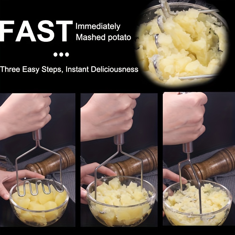 Potato Masher, Stainless Steel Kitchen Masher Tool, Potato Avocado Food  Masher, For Making Mashed Potatoes, Avocados, Vegetables, Sauces, Food  Press, Dishwasher Safe - Temu