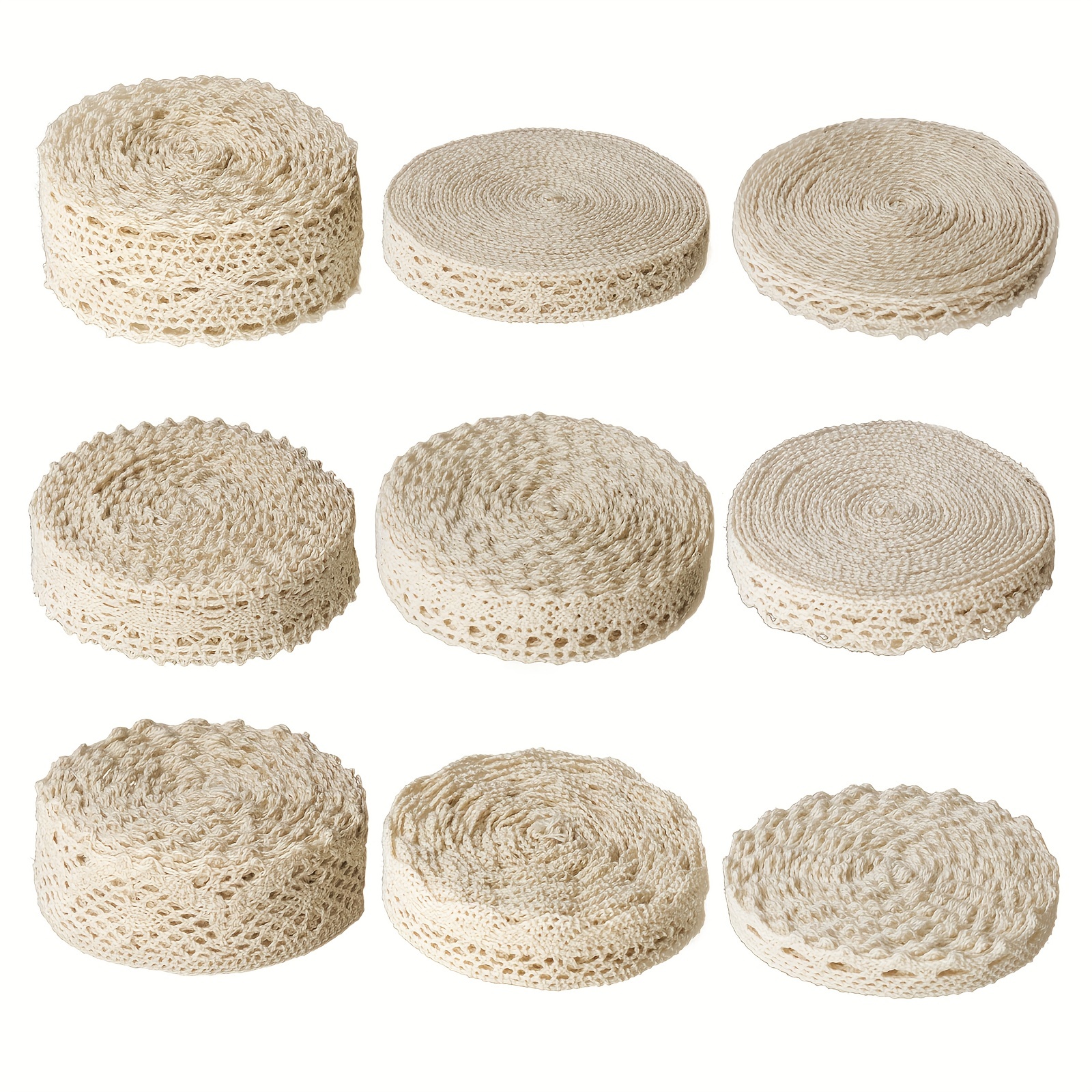 Ivory Cotton Crochet Lace Ribbon, 2-3/4 x 10 yards-LC23442
