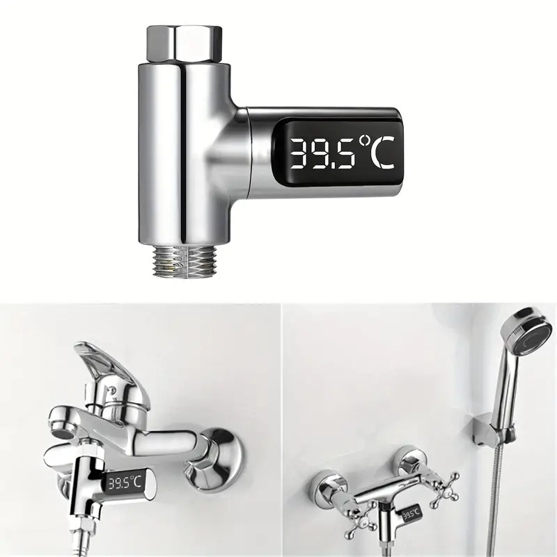 Visual Water Shower Thermometer Self-generating Electricity Water  Temperature Monitor Smart Meter Thermometer - Temu