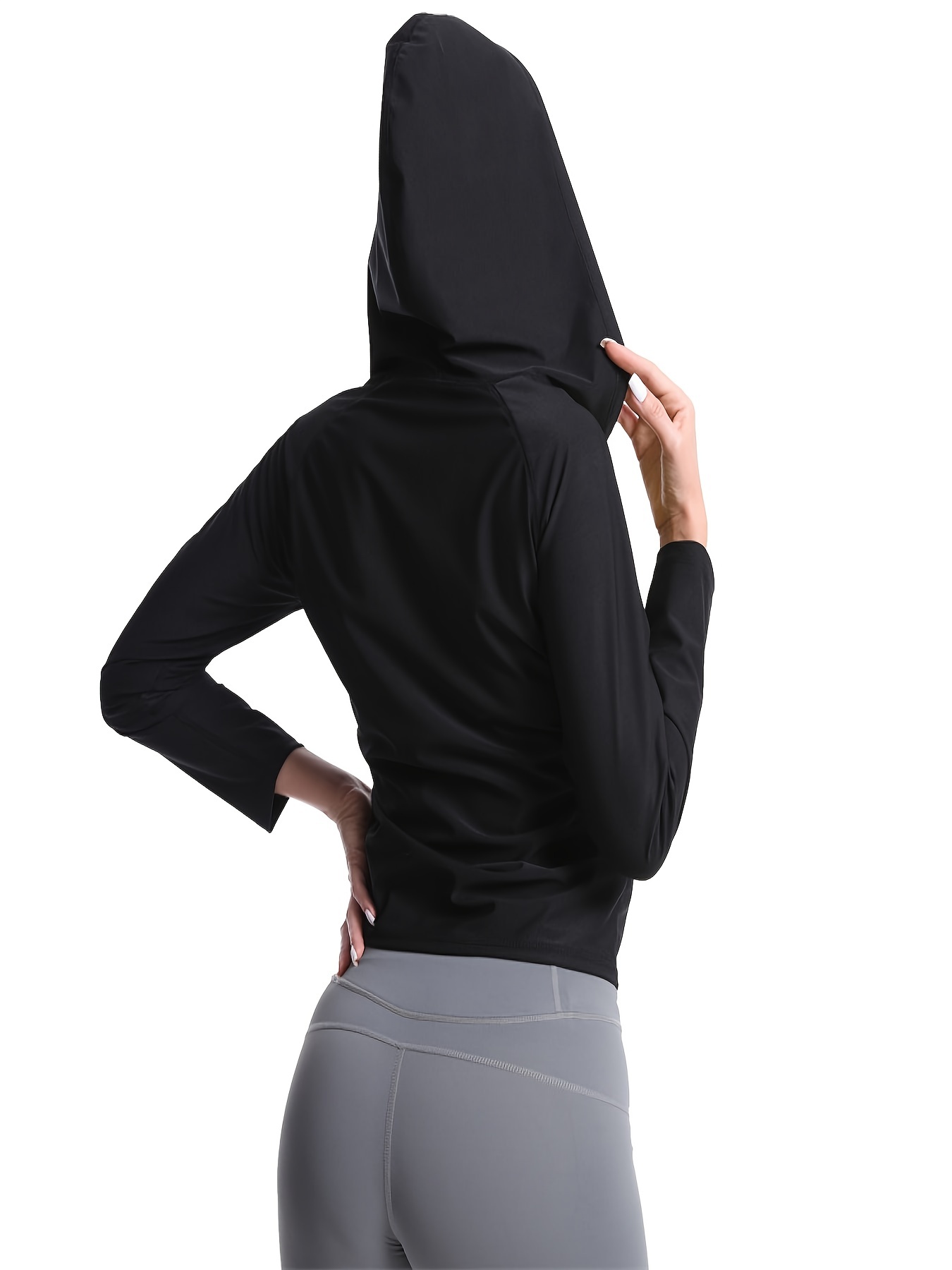 Hooded Sauna Jacket Long Large Sleeves Tummy Control Shapewear Beauty Body  Sweat Corset Sports Fitness Shapewear Stomach Belt