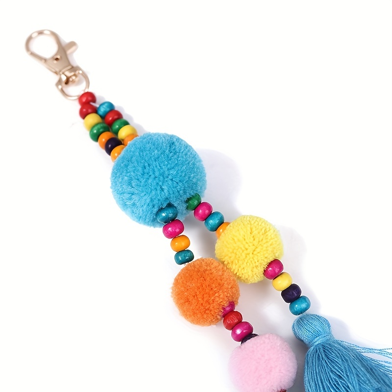 Pompon Keychain Tassel, Keys Accessories, Women Bag Charms