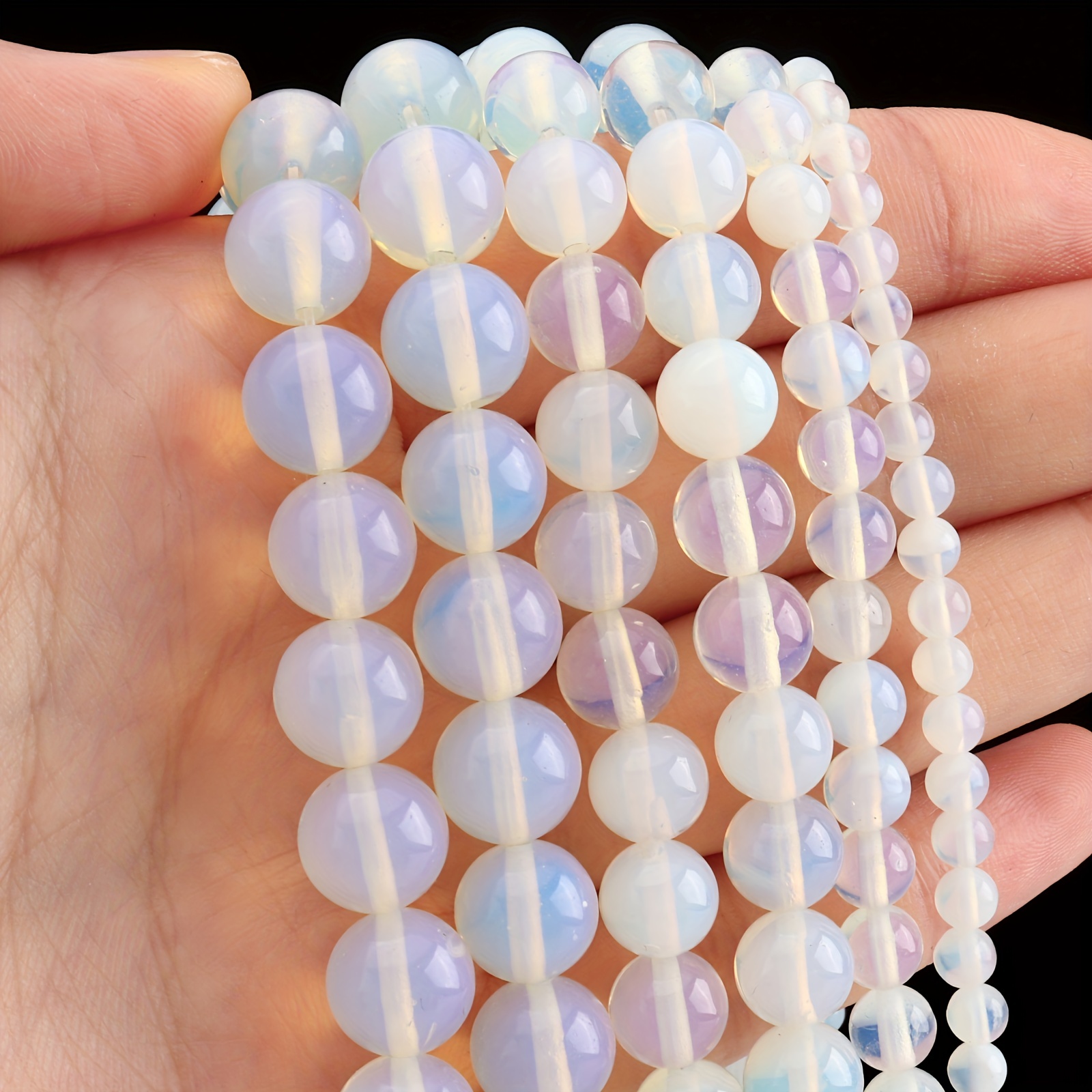 White Opaque 12mm Round Plastic Beads (60pcs)