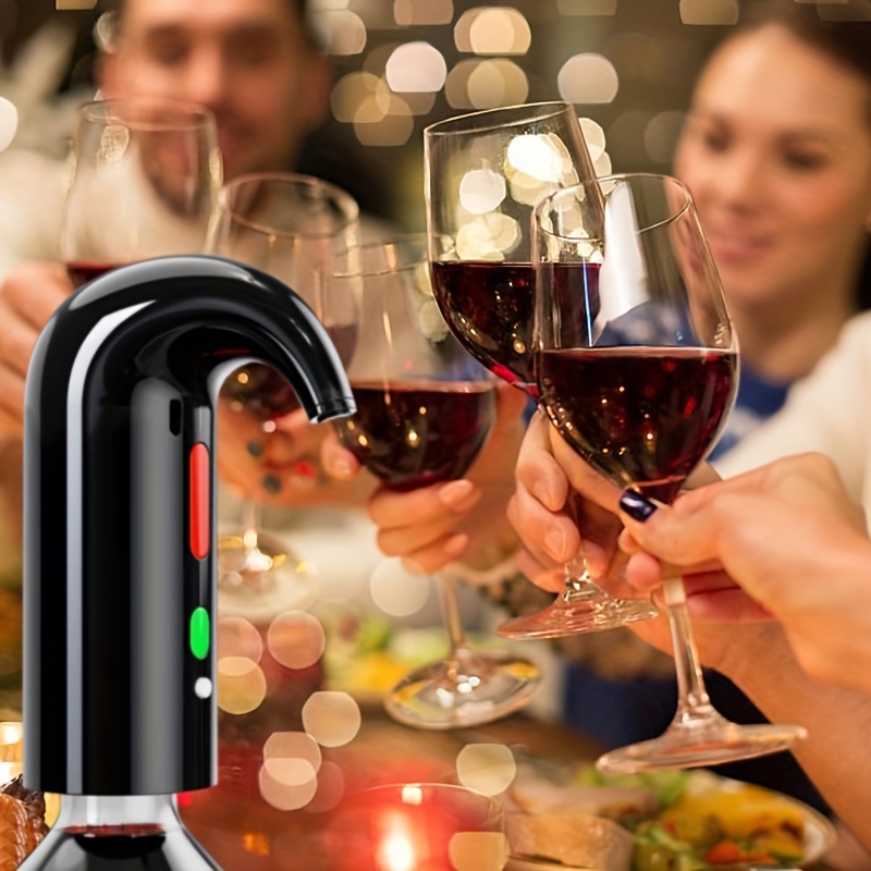 Aérateur de vin électrique, distributeur de vin, aération et carafe verseur  de vin, accessoires de vin blanc rouge, vin cadeau noir