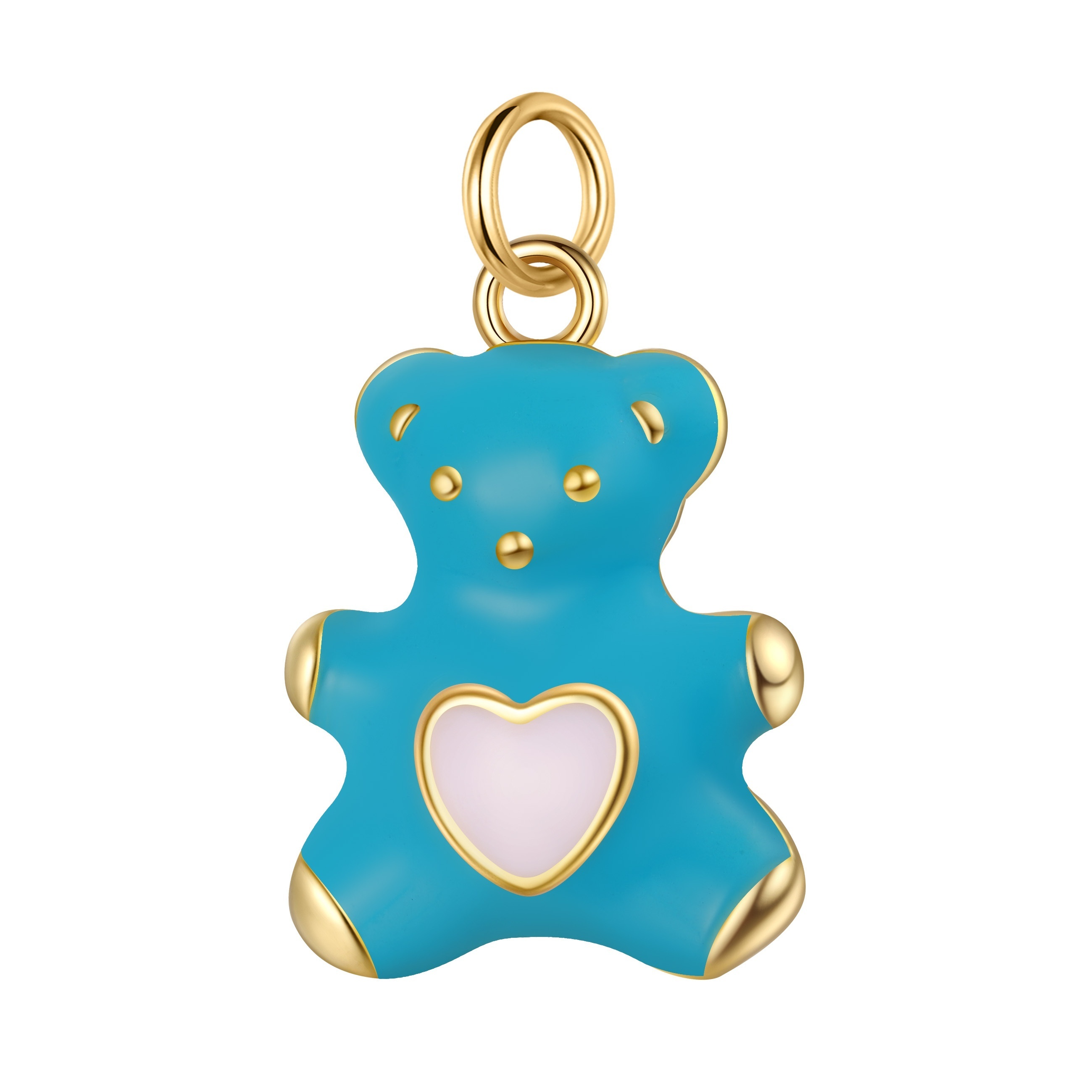 Tous Gold- and Red-Colored Teddy Bear Key Ring