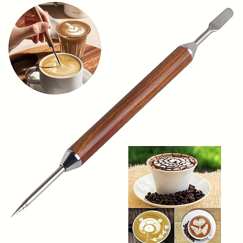 Coffee Latte Art Pen Garland Needle To Draw Stainless Steel - Temu