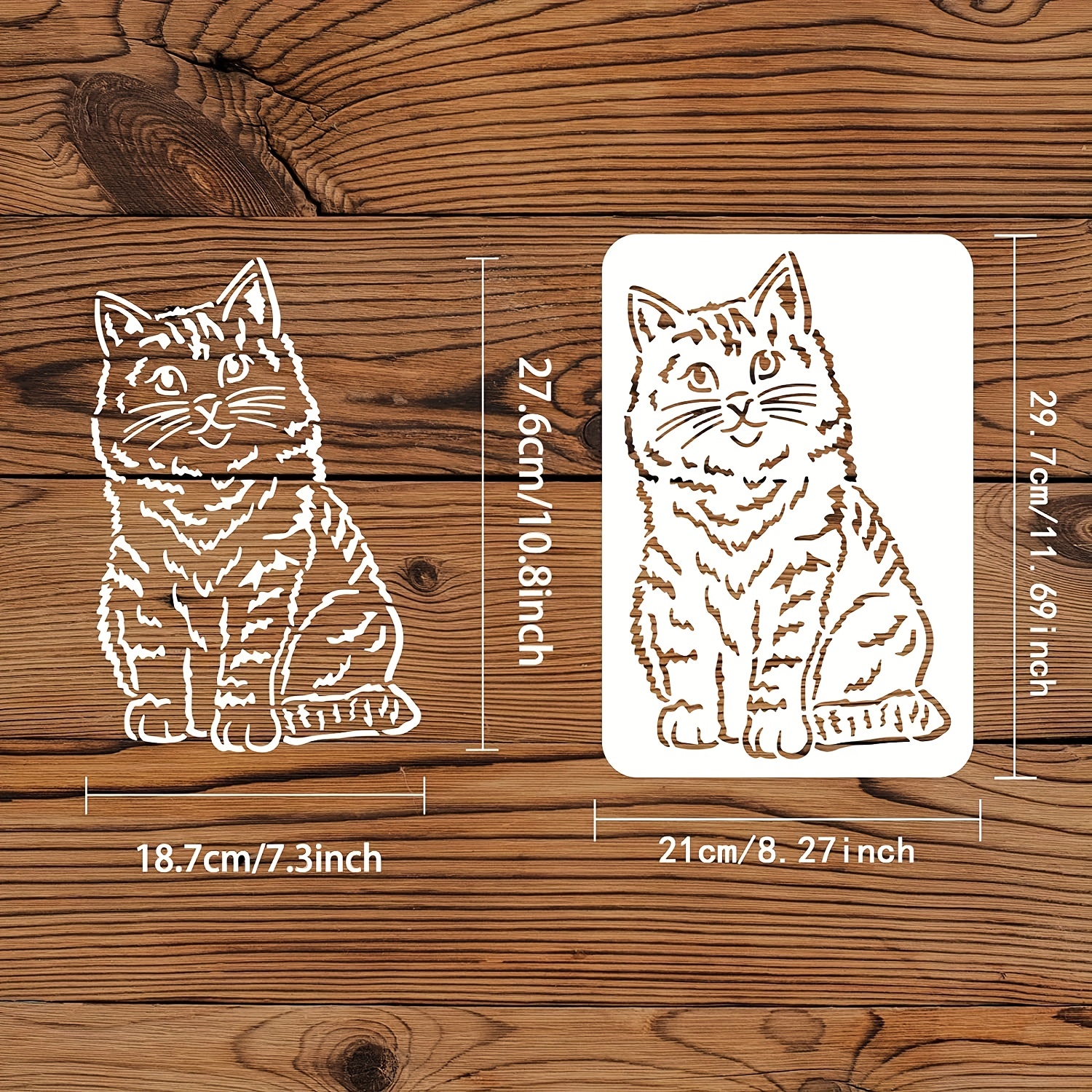 Peeking Cat Painting Stencil Reusable Cute Cat Drawing Stencil Cat Pattern  DIY Painting Template Animal Cat Stencil for Painting on Wall Wood  Furniture Fabric and Paper 