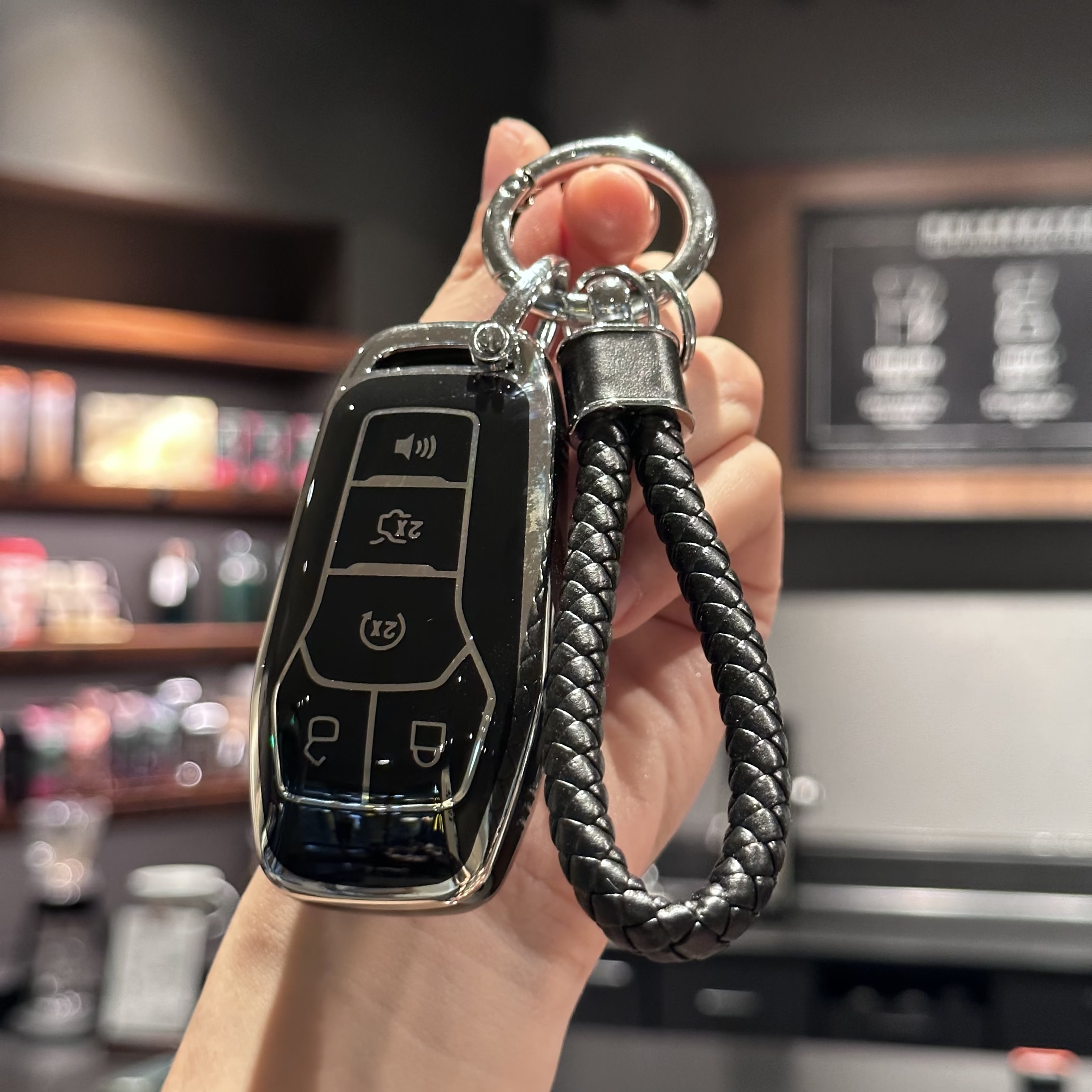 Coque De Clé De Voiture Avec Porte clés Pour Ford Fusion F - Temu Belgium