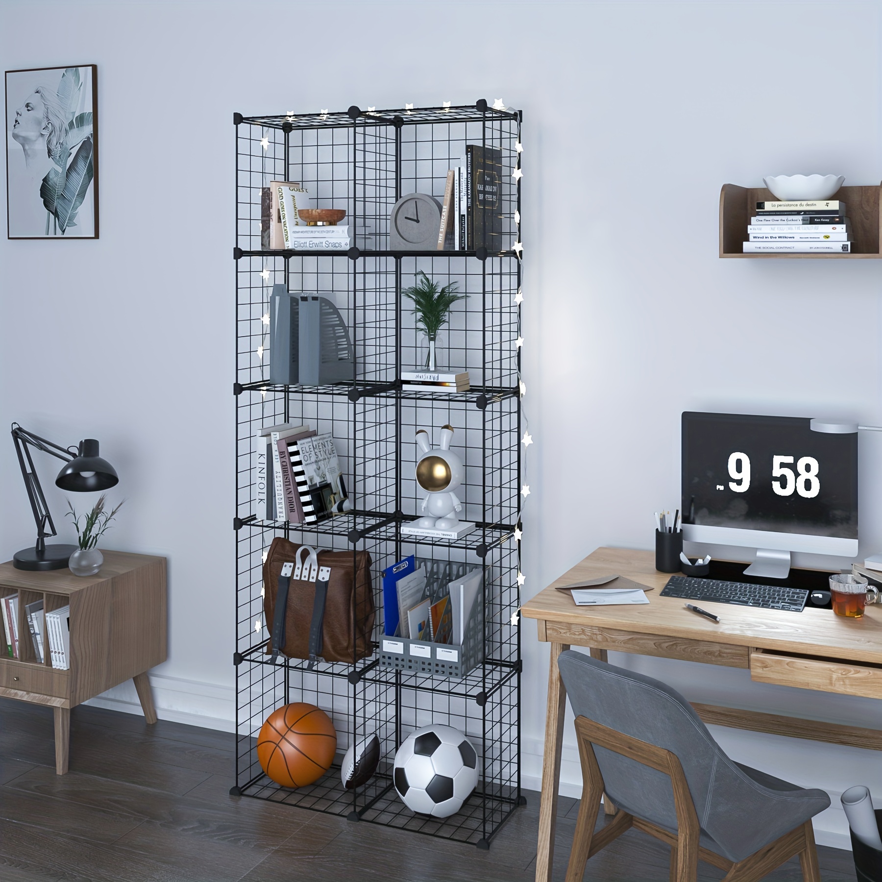 Estante creativo de madera para CD, soporte para CD, organizador de  almacenamiento para decoración del hogar y la oficina (vertical)