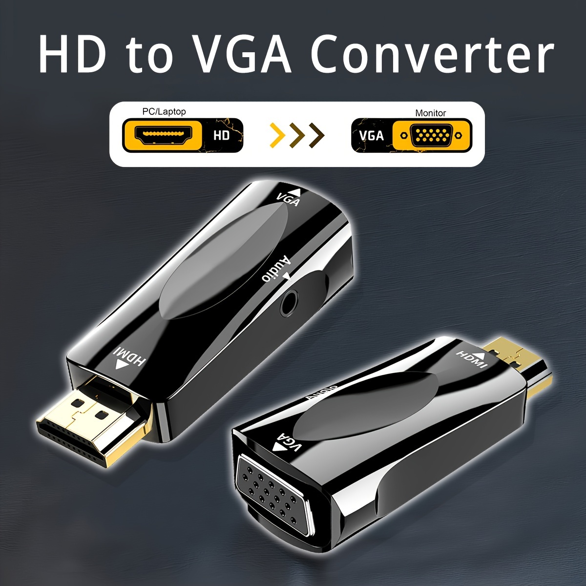 Convertisseur Câble HDMI VGA Adaptateur Tablette Ordinateur PC 1080P TV HD  Box
