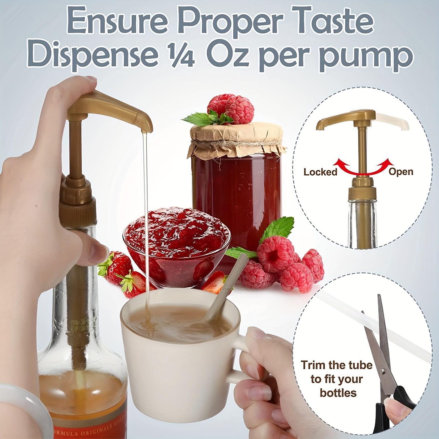 Coffee Syrup Pump Coffee Syrup Dispenser Pump Syrup Bottle - Temu