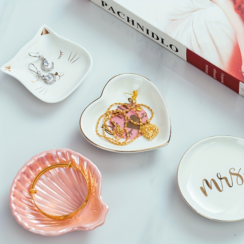 Stylish Round Jewelry Tray Women Perfect Ring Dish Trinket - Temu