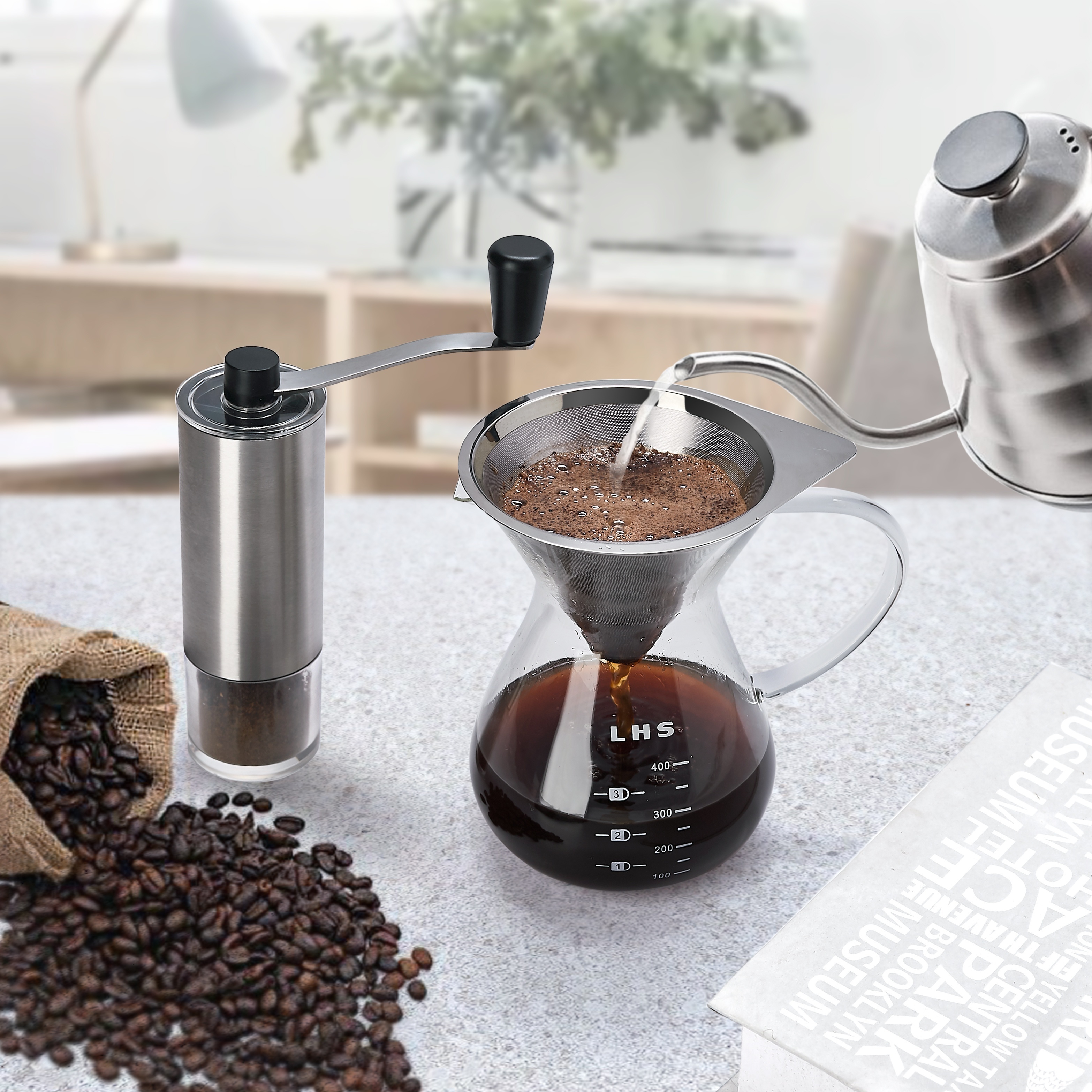 Pour Over Coffee Maker Paperless Portable Borosilicate - Temu