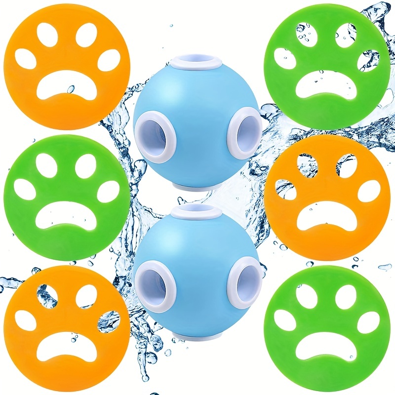 4PCS Atrapapelos Mascota,Atrapa Pelos Lavadora,Recoge Pelos Mascotas,Bola  de Lavado Reutilizable para Eliminar el Pelo de Las Mascotas en la