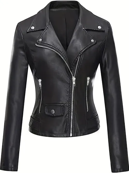 Jackets Leather Women - Temu