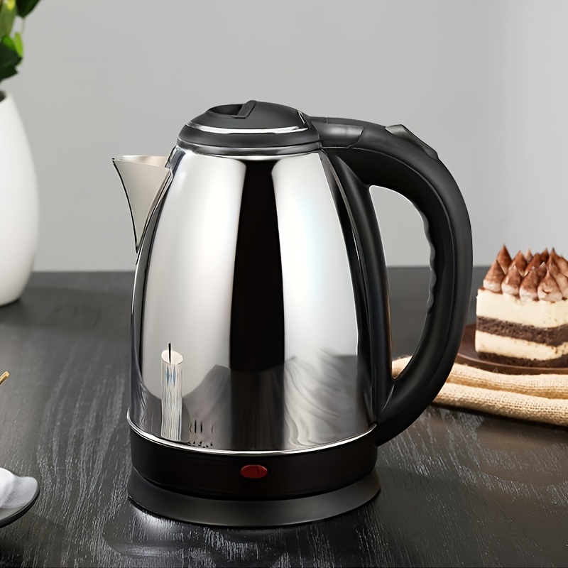 1pc Eu Plug Stainless Steel Electric Kettle, Large Capacity Anti-dry Boil  Kettle, 2l