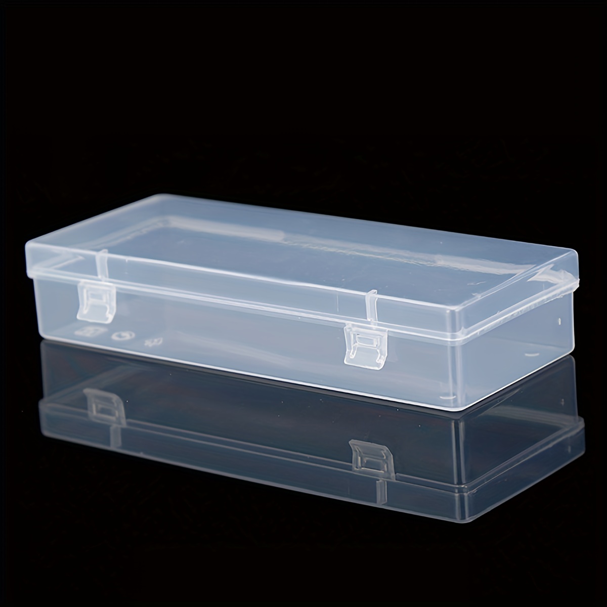 Clear Rectangular Plastic Storage Box With Lid Perfect For - Temu