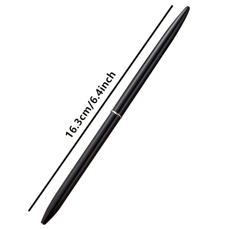 Long Thin Metal Ballpoint Pens - Perfect Business Gift With Refill - Black  - Temu Italy