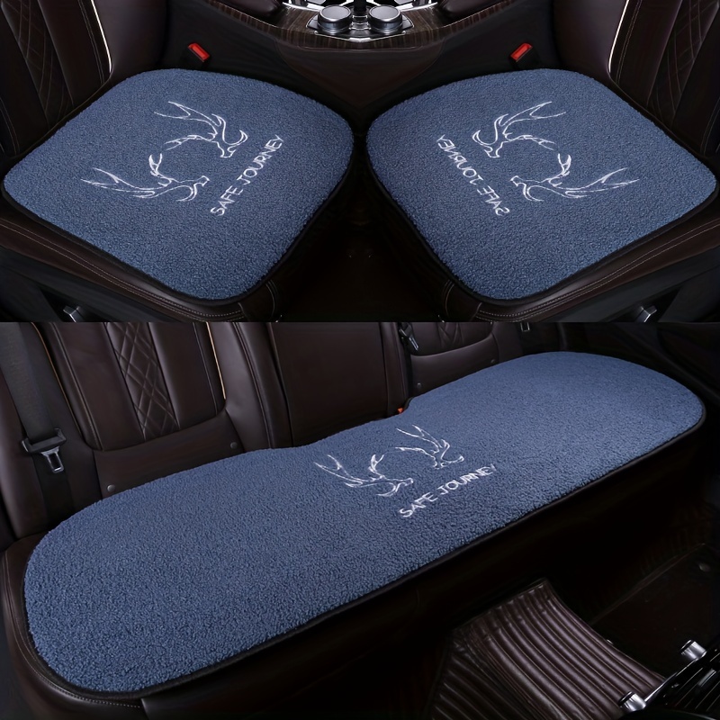 Plush Car Seat Cushion Cover Auto Warmer Seat Pad Velvet - Temu