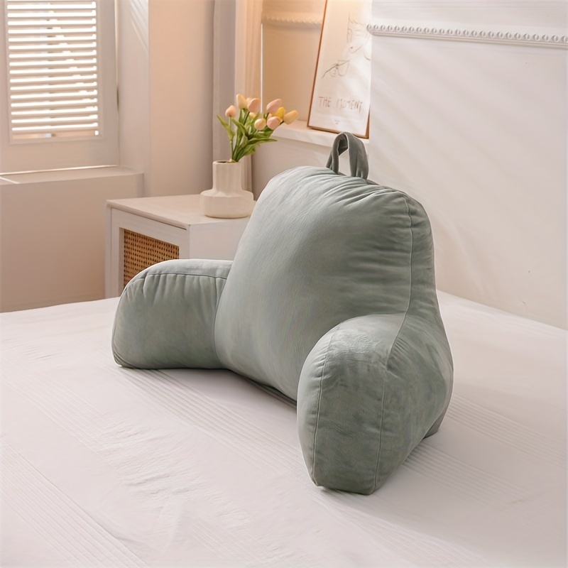 Super Soft Crystal Velvet Reading Pillow, Bed Wedge-shaped Large
