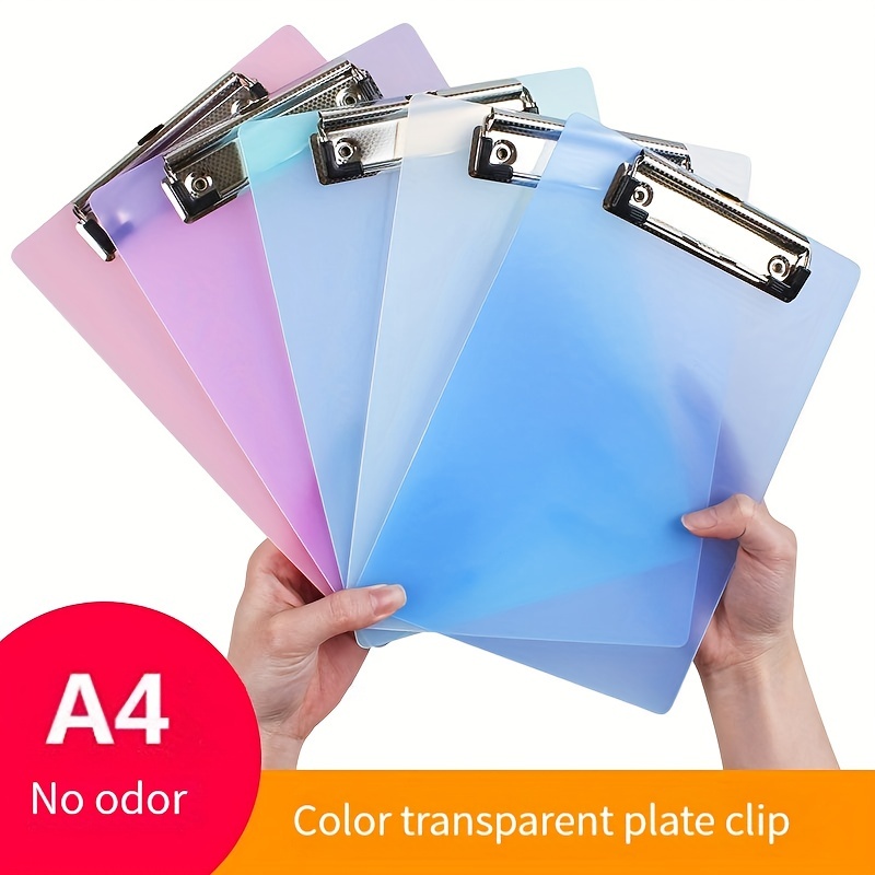 Assorted Sports Equipments Plastic Clipboards with Metal Clip Letter Size Clipboard Low Profile Clip Boards for Nursing Classroom Office Supplies - 3