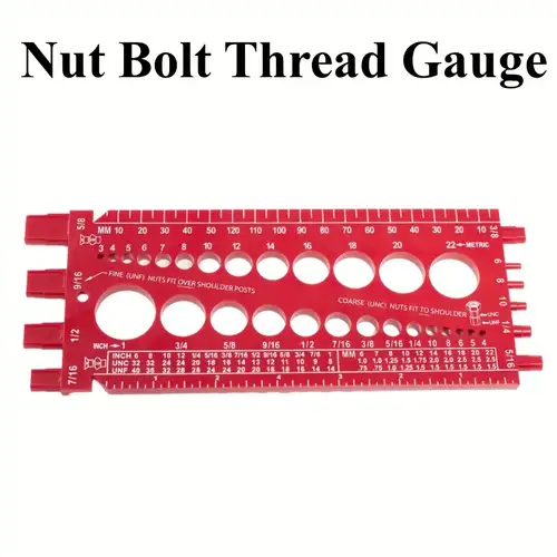 Nut Bolt Thread Checker (inch Metric) 12 Metric 26 Or 44 - Temu