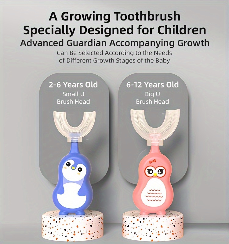 1pc cartoon u shaped toothbrush soft toothbrush cartoon toothbrush details 7