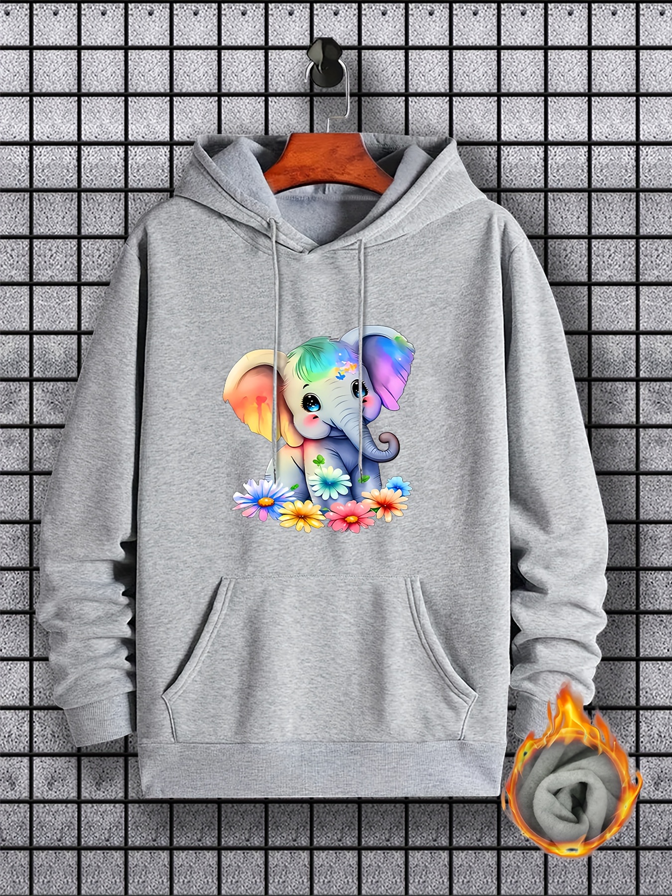 Cute Elephant Print Hoodie Cool Hoodies Men Men s Casual Temu