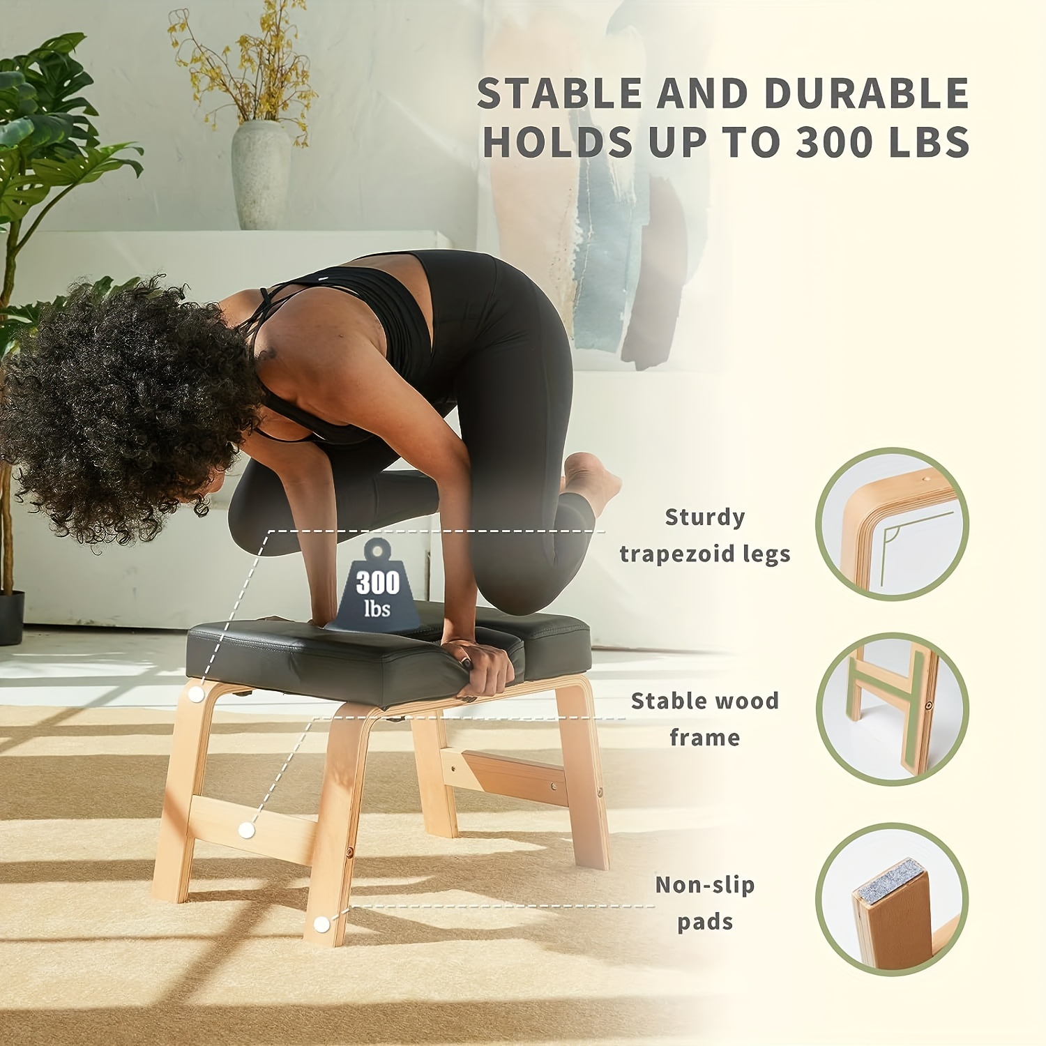 Stand Style Yoga Chair Soft Pads Headstand Trainer Core - Temu