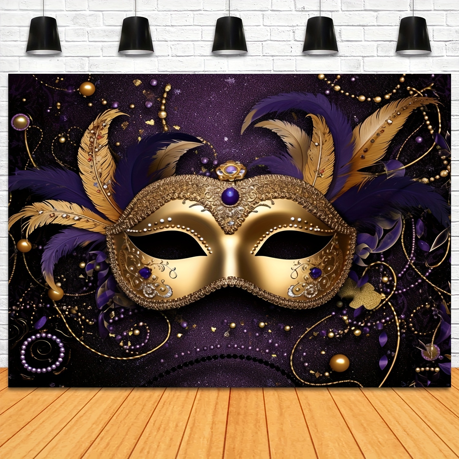 Masquerade Theme Party Photography Backdrop Vinyl Mask Rose - Temu