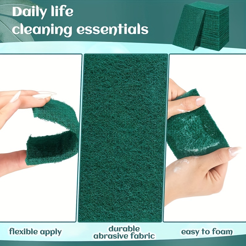 Green Heavy Duty Scrub Sponges And Scouring Pad Ideal For - Temu