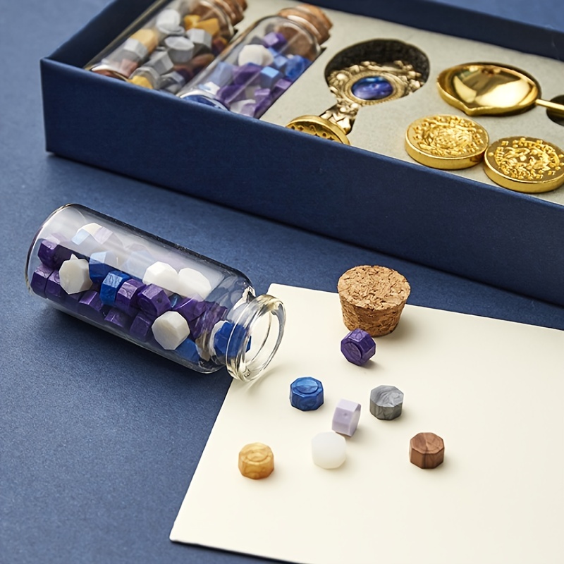Wax Seal Stamp Kit With Gift Box With Wax Seal Beads 3 Wax - Temu