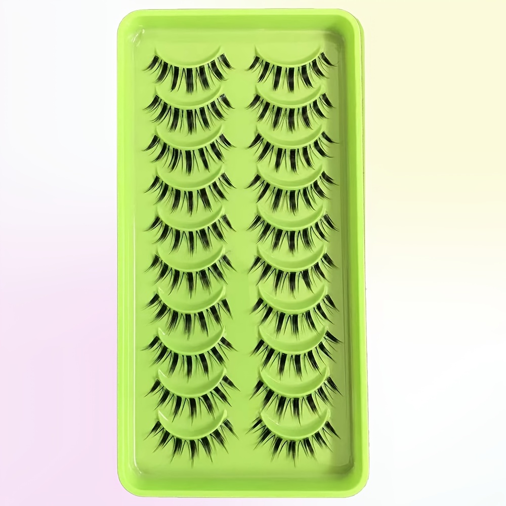 10 Pairs Natural 3D Faux Mink Short False Eyelashes