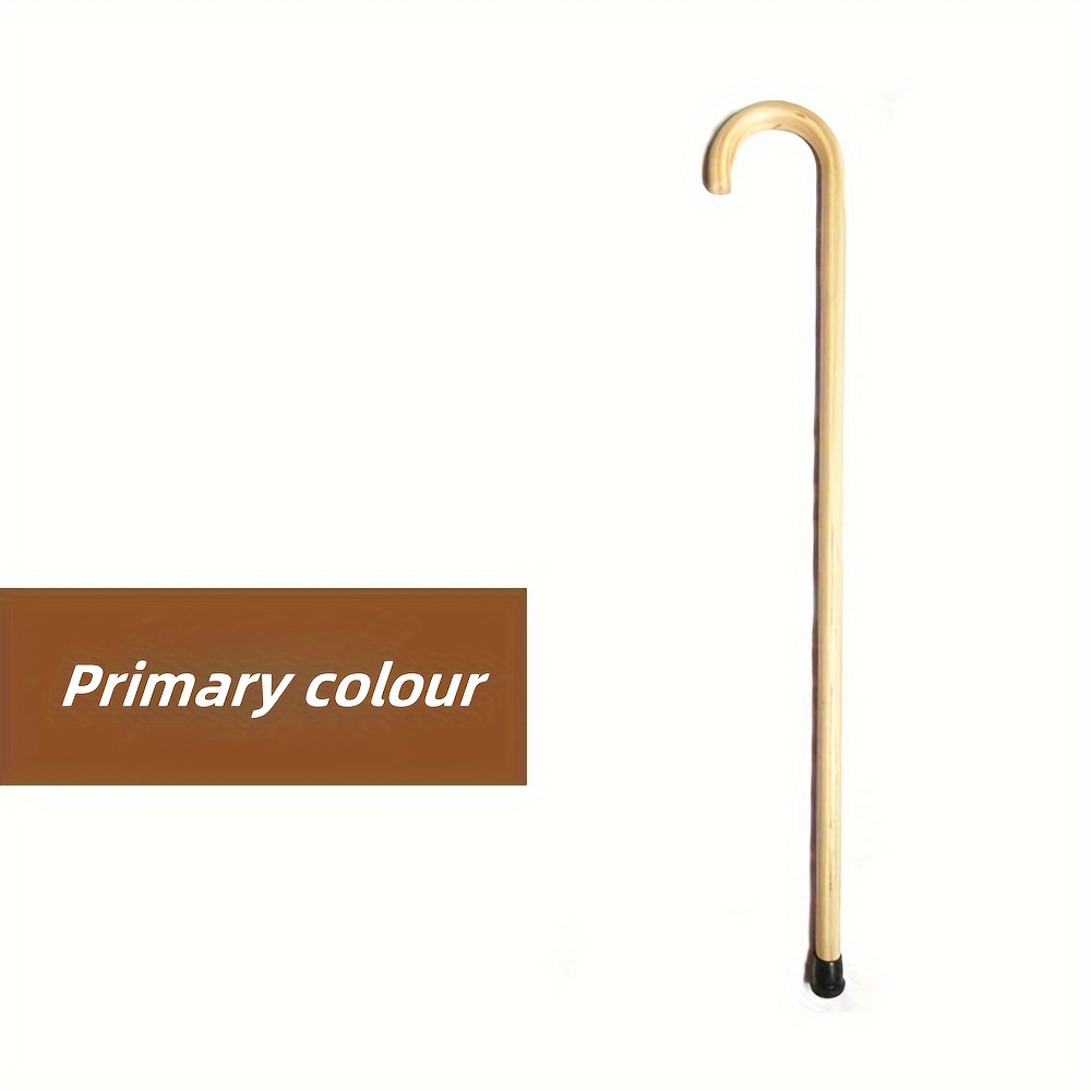 1pc Walking Stick Non Slip Solid Wooden Walking Cane Lightweight