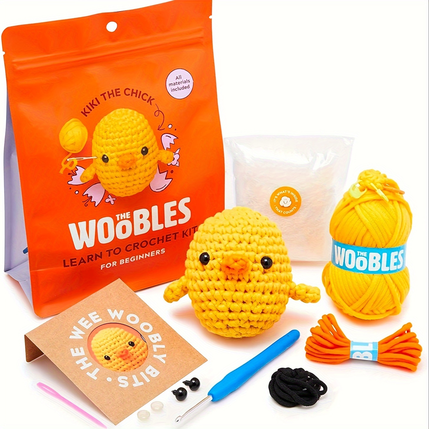 New Crochet Material Package Contains English Instruction Manual, Beginner  Crochet Yarn Kit For Adults, Knitting Handmade Diy Cartoon Doll For  Beginners - Temu