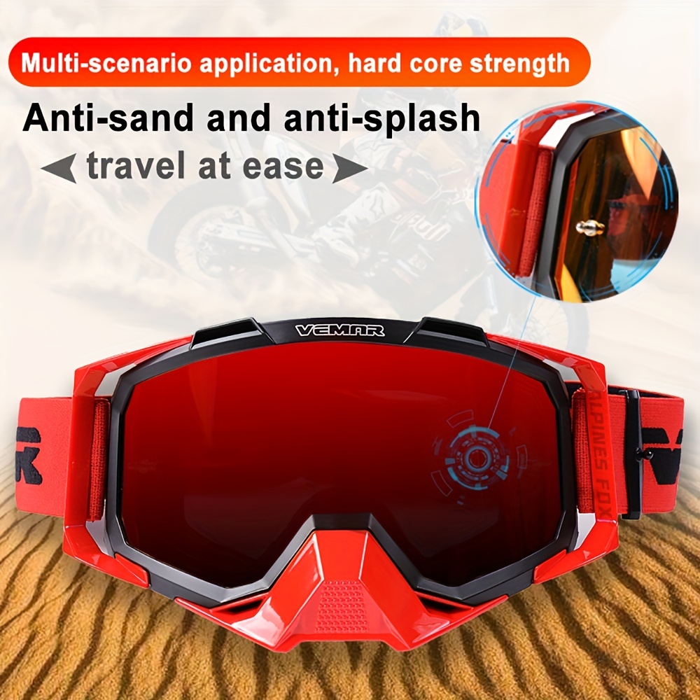 Gafas de sol de motocicleta WJL Gafas de motocross Gafas de sol de  motocicleta Hombre MTB ATV Máscara Protección a prueba de viento Esquí  Ciclismo