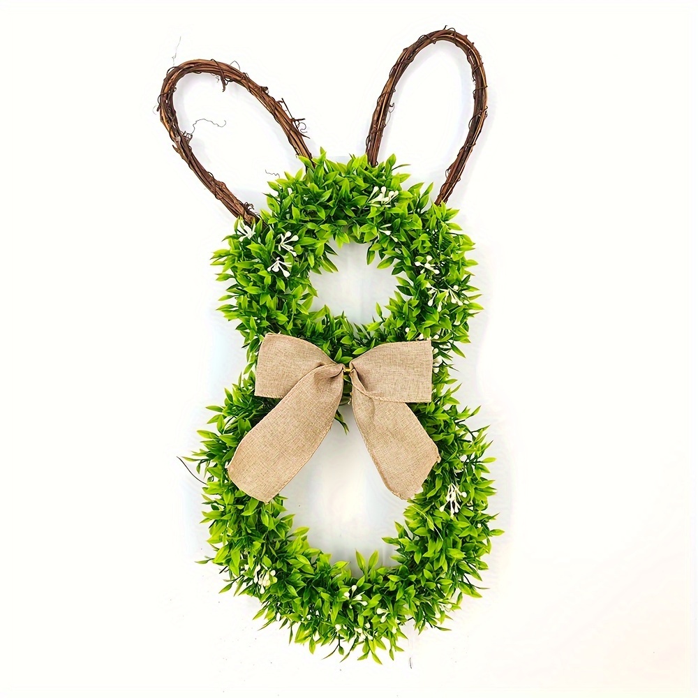 

1pc, 2024 Easter New Style, Easter Wreath, Handmade Wreath, Easter Bunny, Perfect For Easter Holiday Decor Supplies Party Decor Supplies