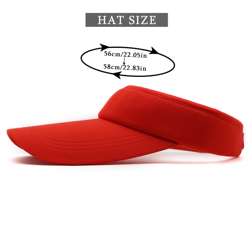 Solid Color Visors Hat Outdoor Sunscreen Hats Adjustable - Temu