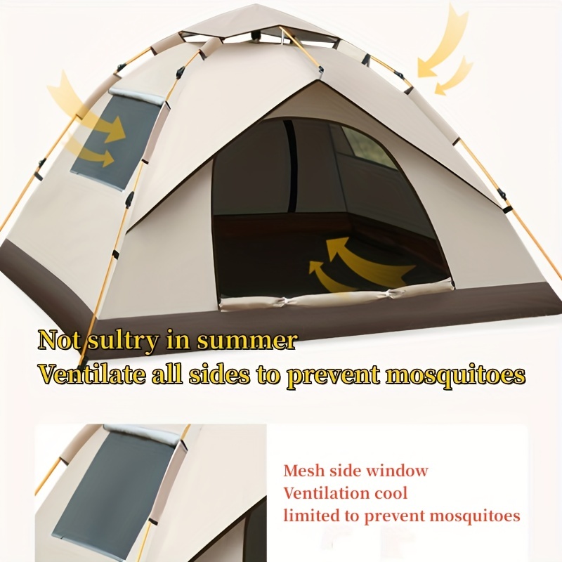Automatic Outdoor Waterproof Tent 3-4 Person Instant Setup Auto