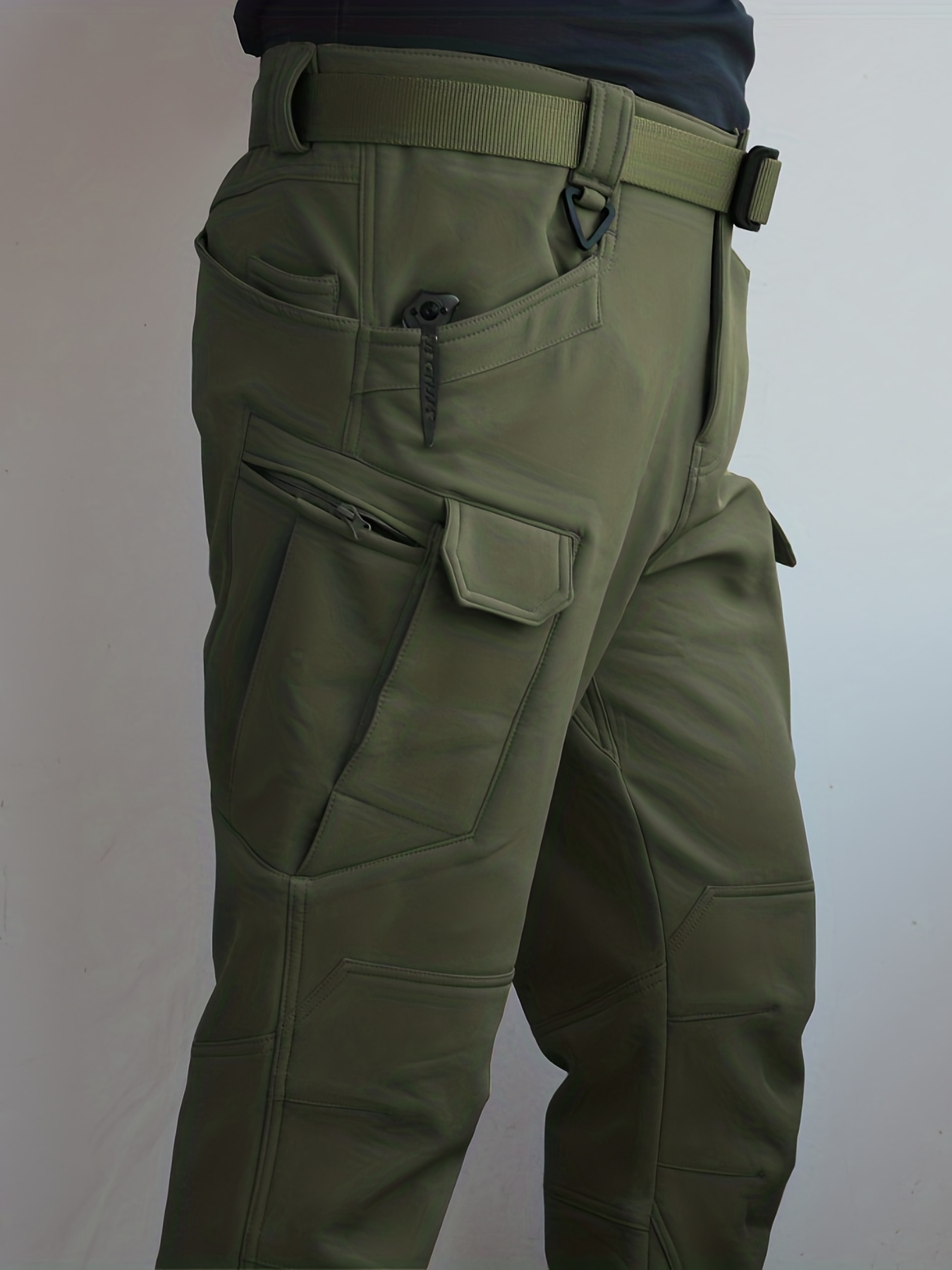 Pantalon Cargo Tactique Thermique pour Homme, Coupe-Vent Militaire