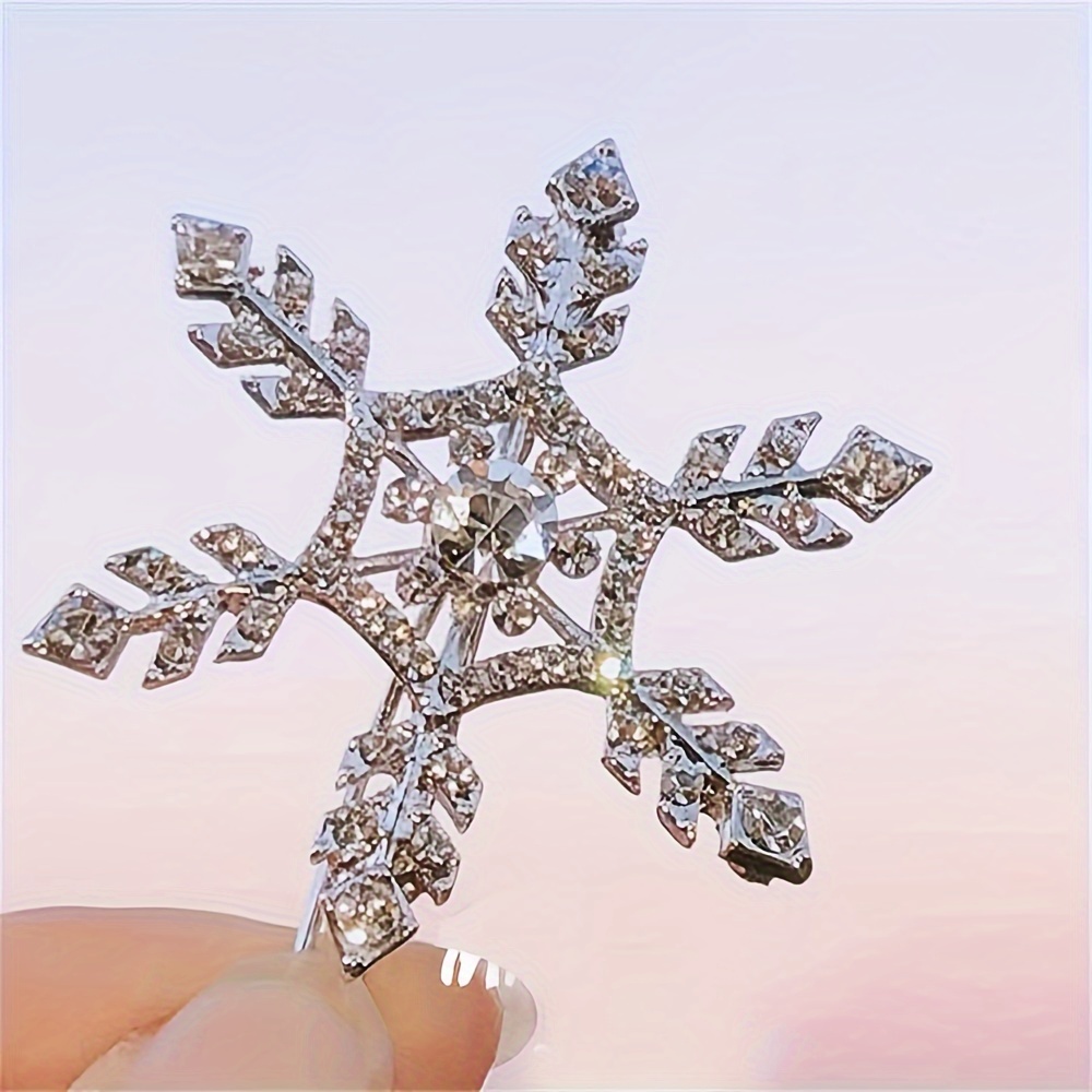  FRCOLOR 4pcs snowflake hairpin hair clips for women