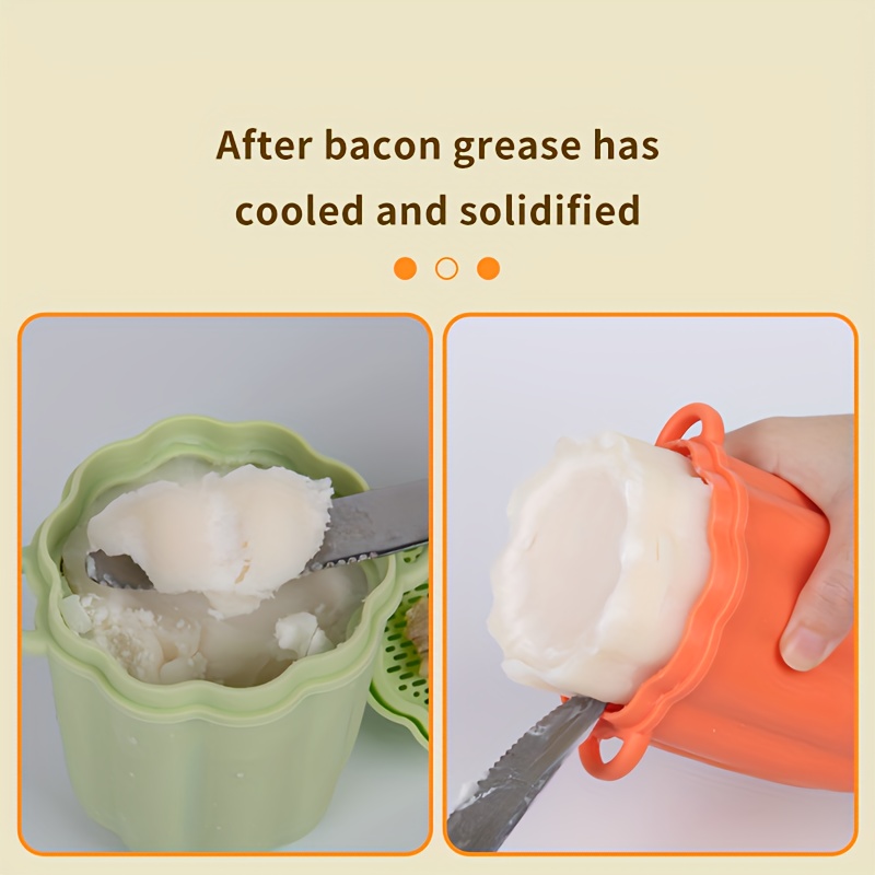 Bacon Grease Container, White Enamel Grease Container, Oil Container, Mesh  Grease Separation Filter, Kitchen Cooking Oil Container, Bacon Grease Filter,  Kitchen Supplies - Temu