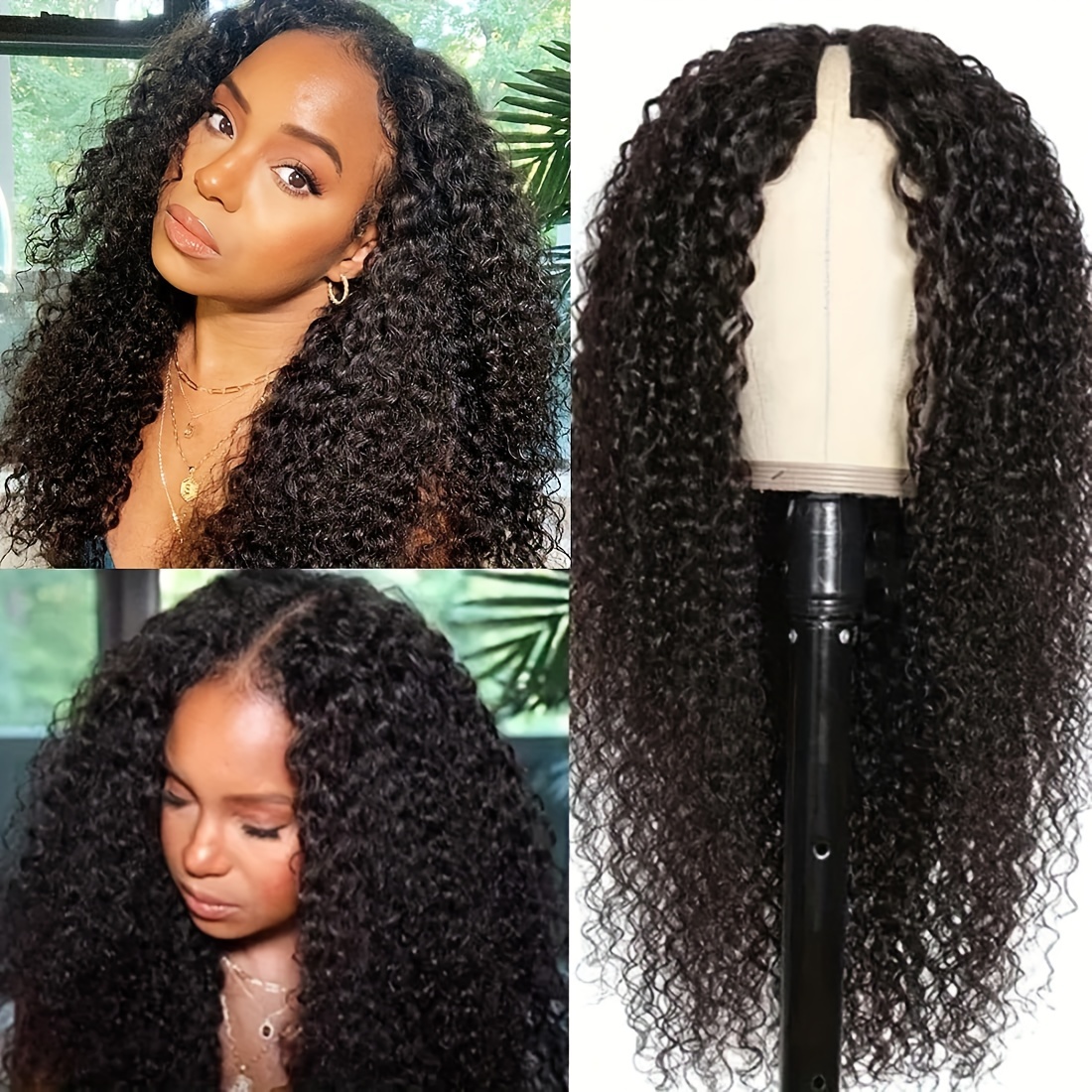 U part hotsell curly wigs