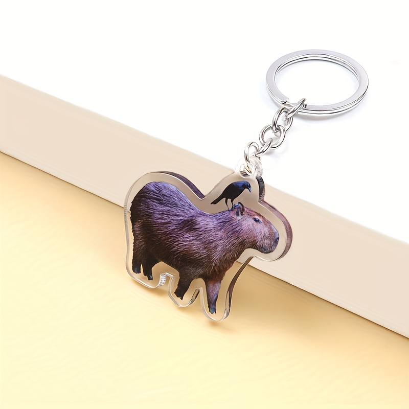  LIANXUE Cute Acrylic Keychain Adorable Capybara Acrylic Keyrings  Lightweight and Durable Keyring for Keys and Bags Accessory Acrylic :  Clothing, Shoes & Jewelry