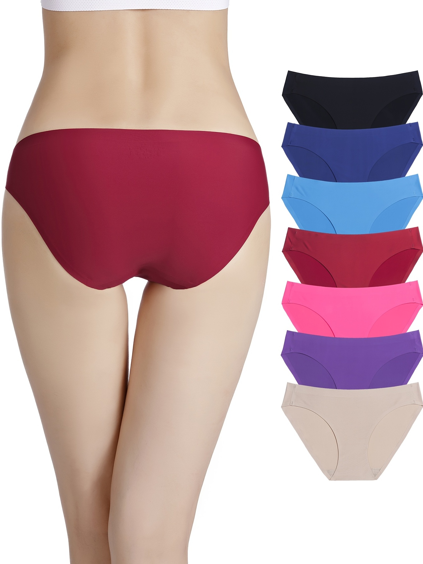 Seamless Underwear Women Ladies Briefs Comfortable Panty Low-Rise