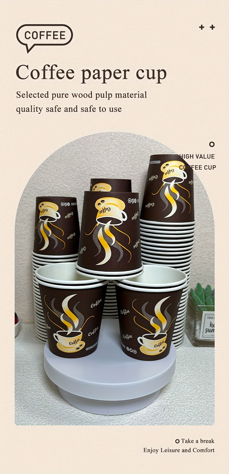 Thickening Disposable Paper Cups Household Commercial Anti - Temu