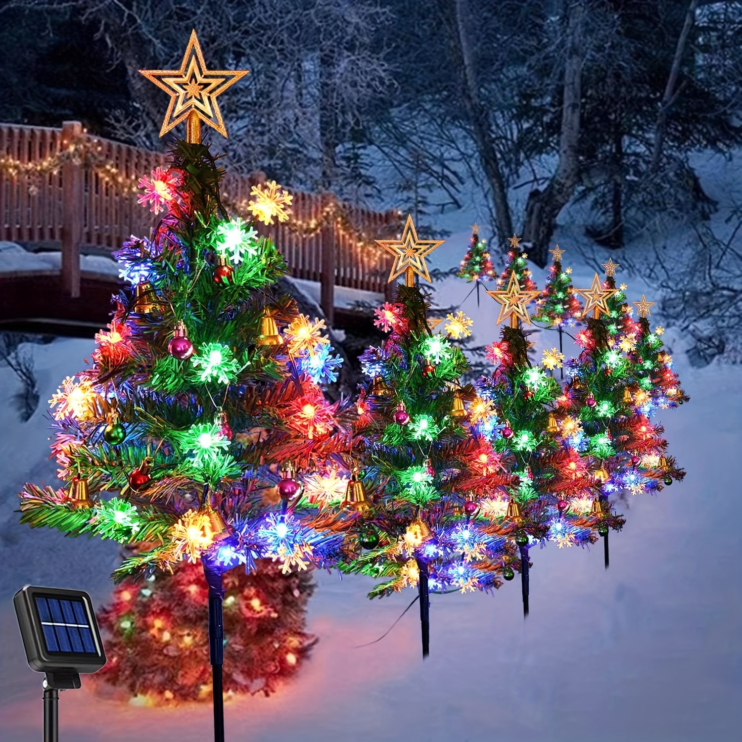 Luz de copo de nieve de neón de Navidad, luces de copo de nieve gigantes de  12 pulgadas, luces de copo de nieve blanco frío, funciona con pilas y